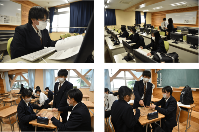 ビジネスパソコン部と囲碁将棋部の活動の様子