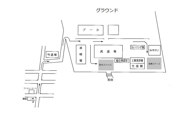 グラウンド駐車場アクセス