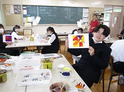 芸術の授業の様子