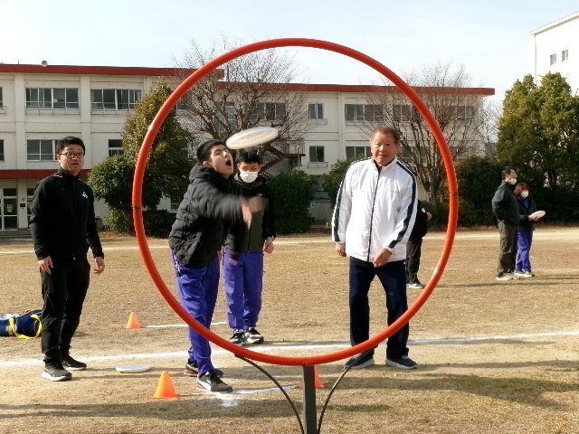 フライングディスク体験