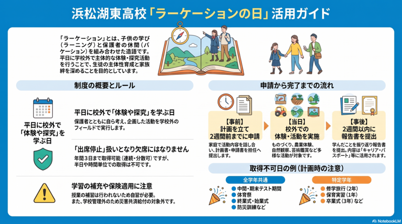 浜松湖東高校「ラーケーションの日」活用ガイド 浜松湖東高校「ラーケーションの日」活用ガイド