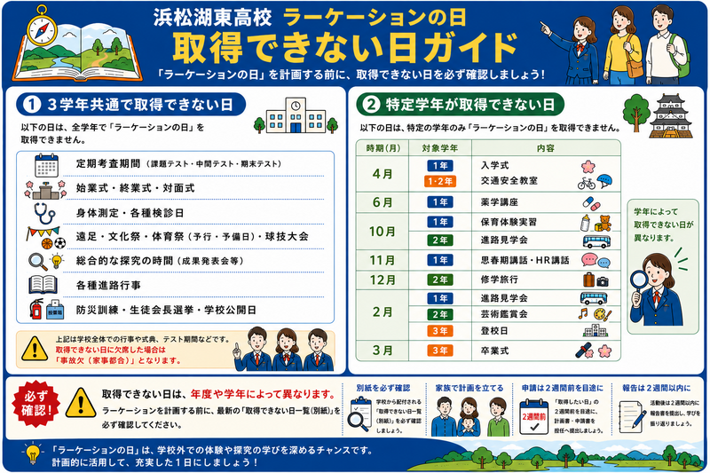 取得できない日ガイド 取得できない日ガイド