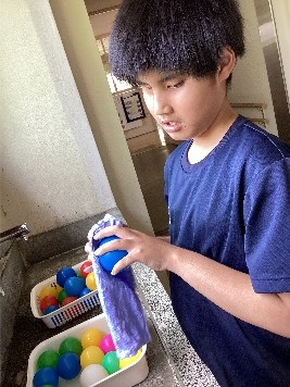 職業体験1年ボール