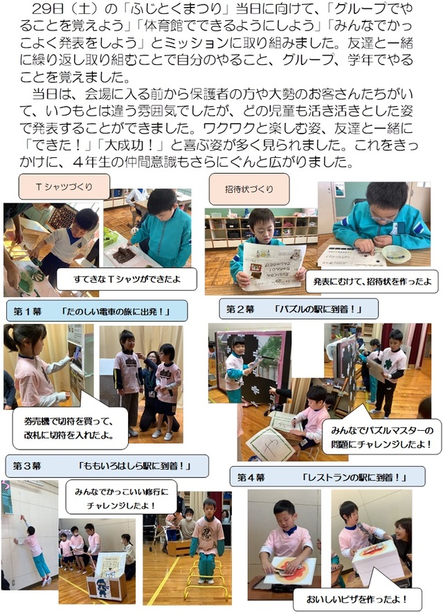 小4ふじとくまつり