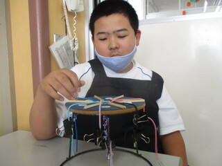 中学部１年　作業学習「けやき祭の販売会に向けて」