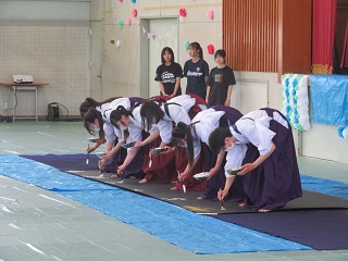 書道パフォーマンス(書道部)１