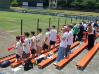 スタンドから熱い声援