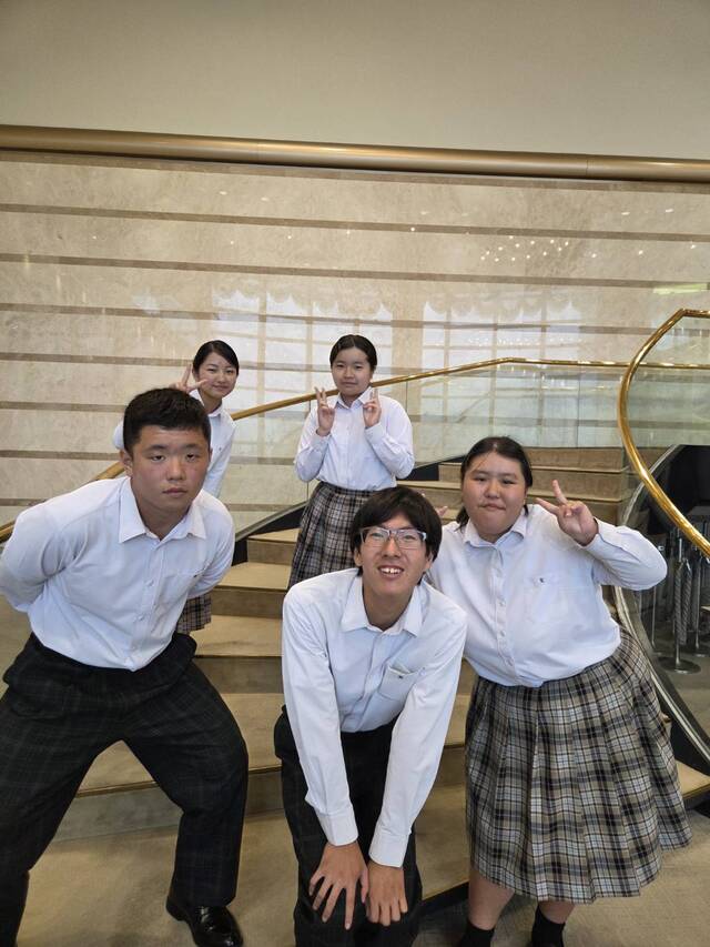 階段での撮影