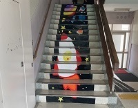 階段アート