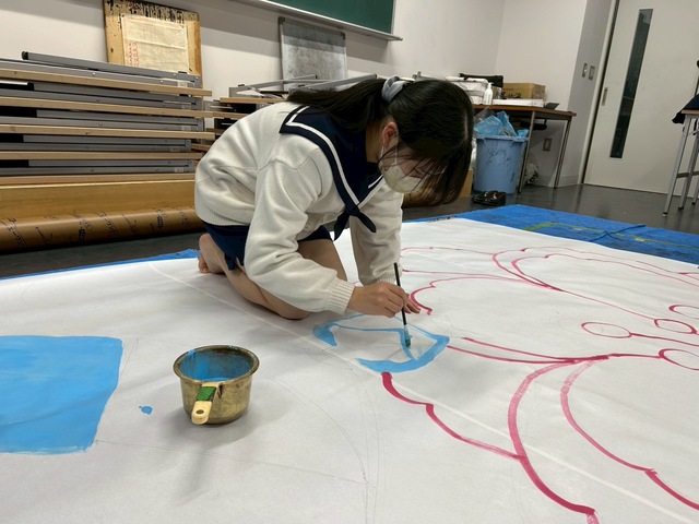 作品制作の様子
