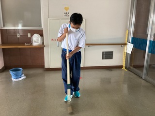 三島南高校での清掃活動