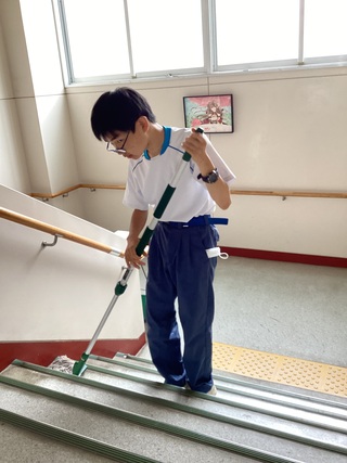 三島南高校での清掃活動