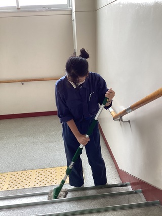 三島南高校での清掃活動