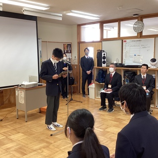 R6修了式　代表生徒