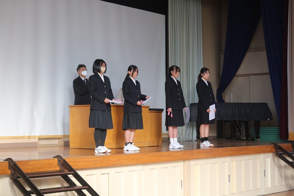 表彰式・二学期終業式