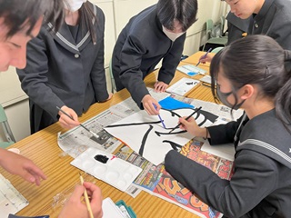 巨大画作成の様子