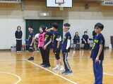 試合前に整列