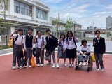 するが視覚中庭で するが視覚の中庭での集合写真