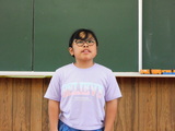 小学部児童が、がんばったことを発表している様子