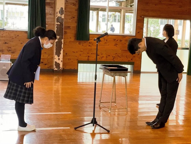 ２年代表修了証
