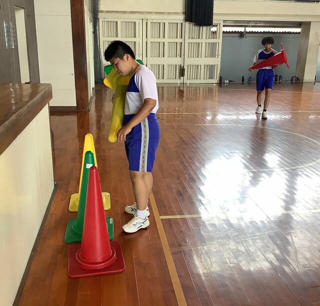 朝トレ準備