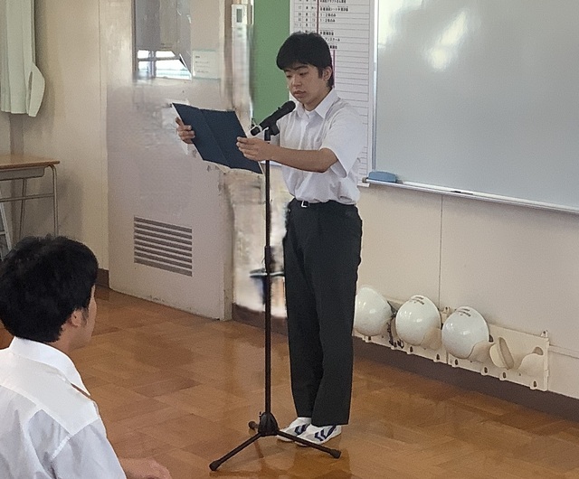 ３年生代表の言葉