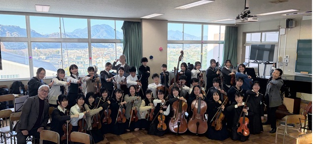 富士山バックに