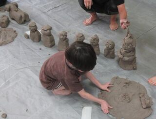 お地蔵さんをたくさん作ったよ