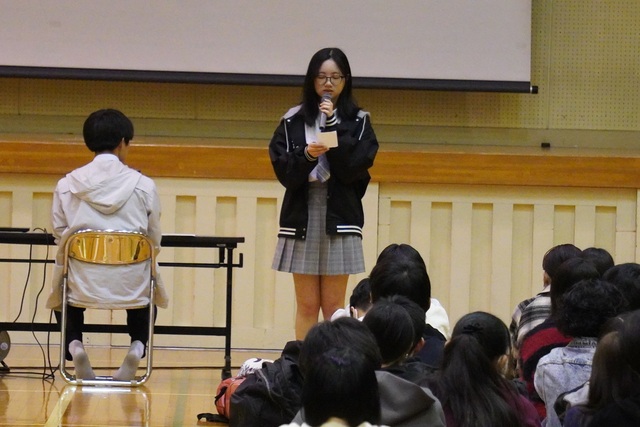 生徒会長あいさつ