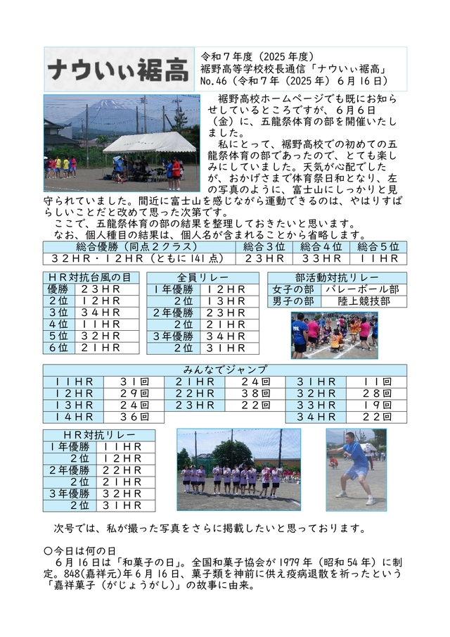 校長通信_No.46