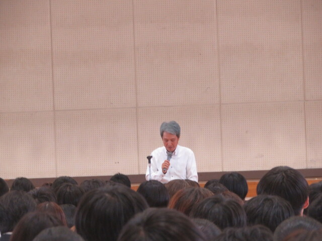 文理選択説明会1 校長先生のお話